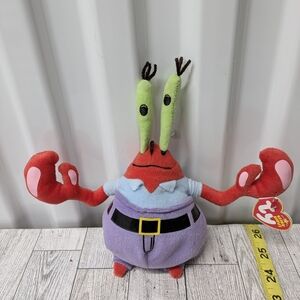 Ty Mr Krabs Plush Toy with Red and Purple